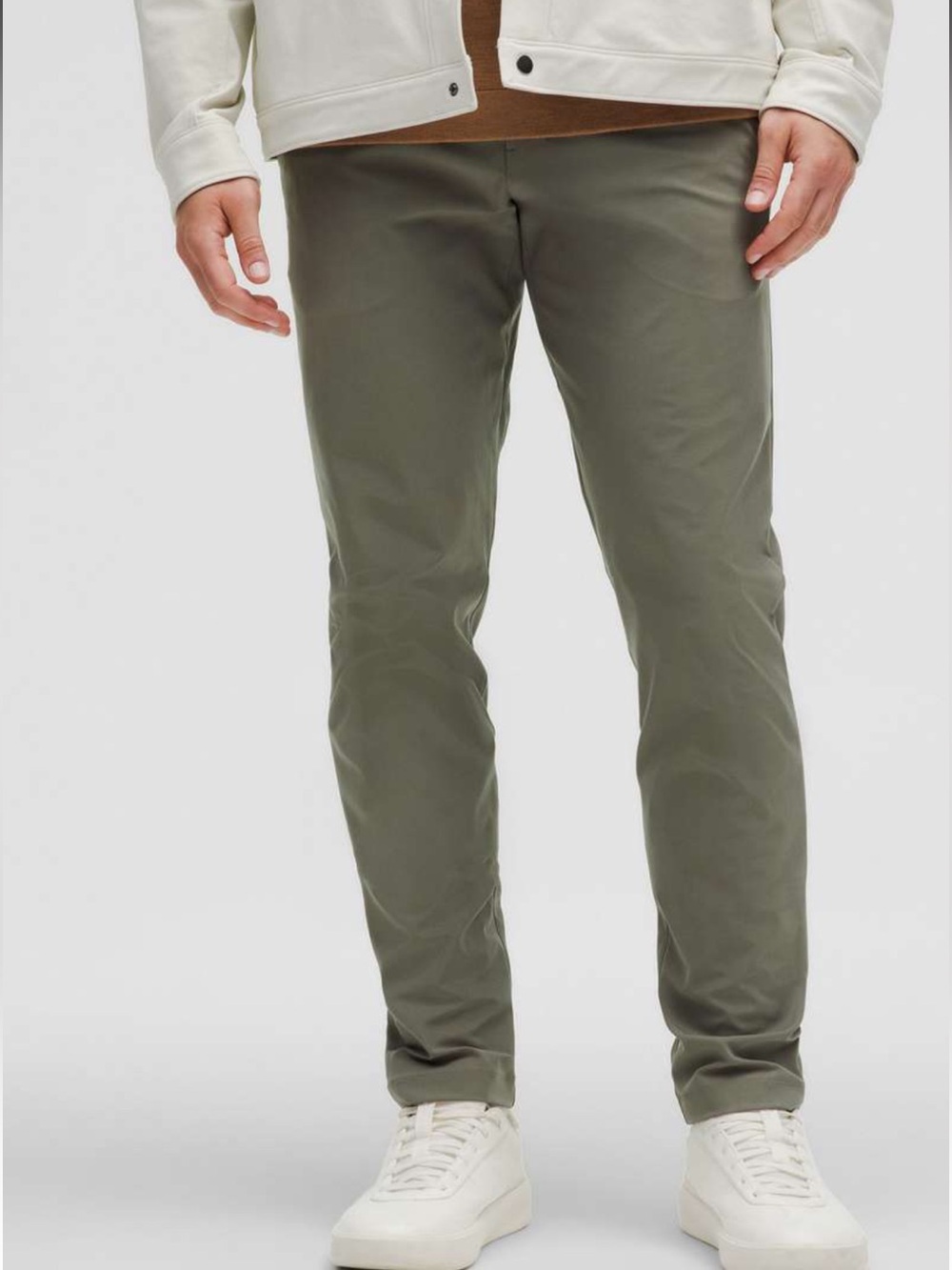 LULULEMON ABC Slim-Fit Trouser *Warpstreme Men Sz 38 Olive Green